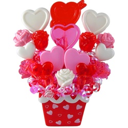 Lollipop bouquet hearts